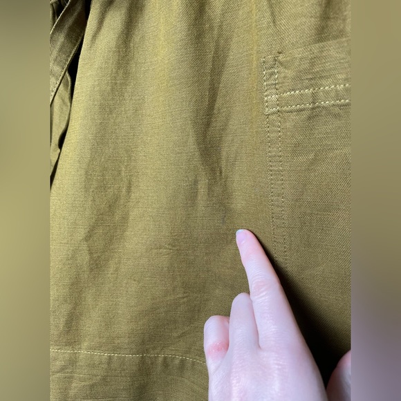 Like New Old Navy Cotton Rompe Adjustable Waist 6” Inseam Brown/Green Plus 1X - Picture 9 of 13